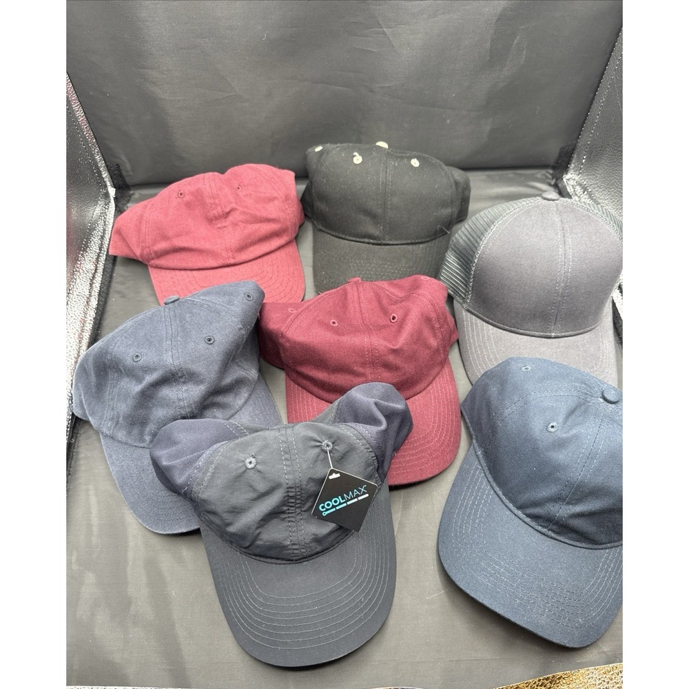 7 ASSORTED BASEBALL‎ HATS Richardson Port Authority and Town Talk